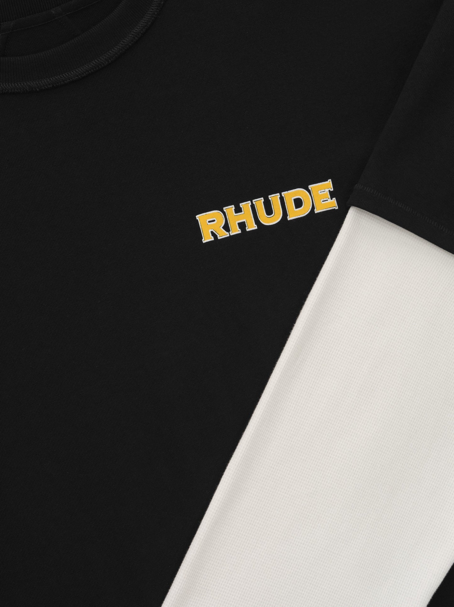 RHUDE STEEL DOUBLE-LAYERED TEE - VTG BLACK