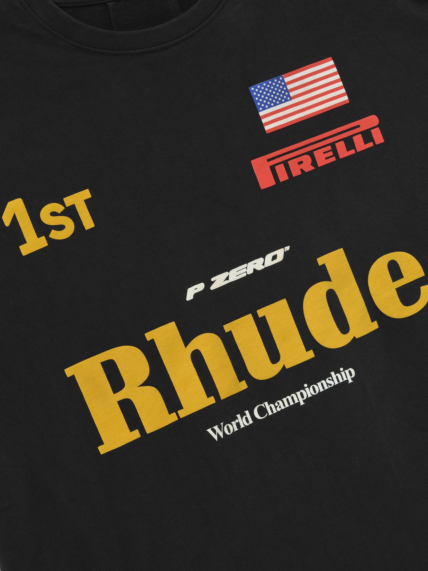 RHUDE WORLD CHAMP TEE - VTG BLACK