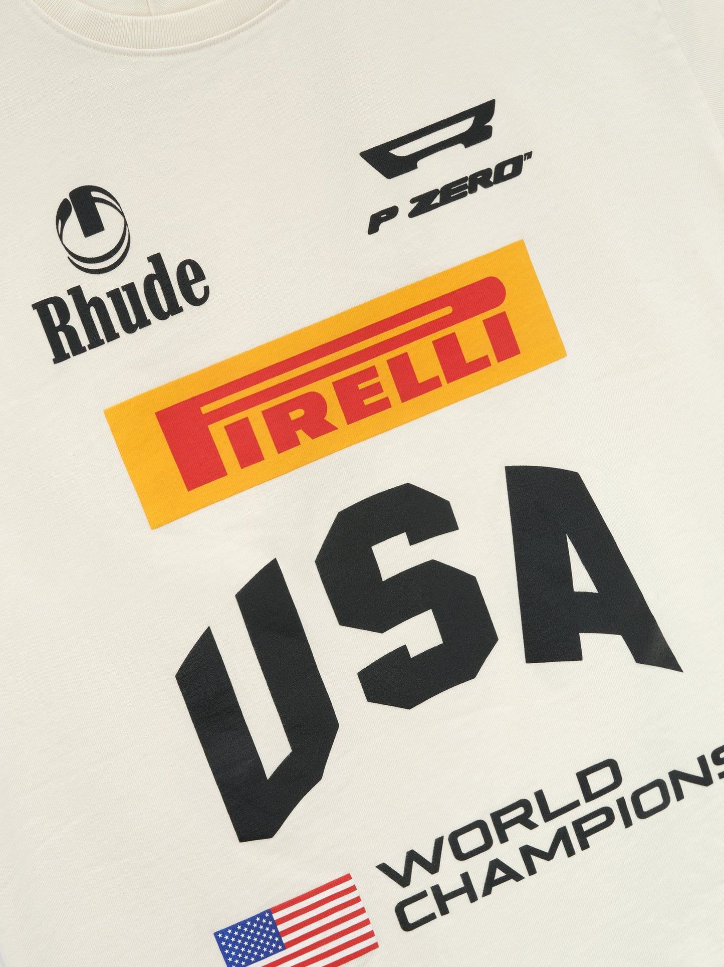 US CHAMPS TEE - VINTAGE WHITE\/ BLACK\/ YELLOW